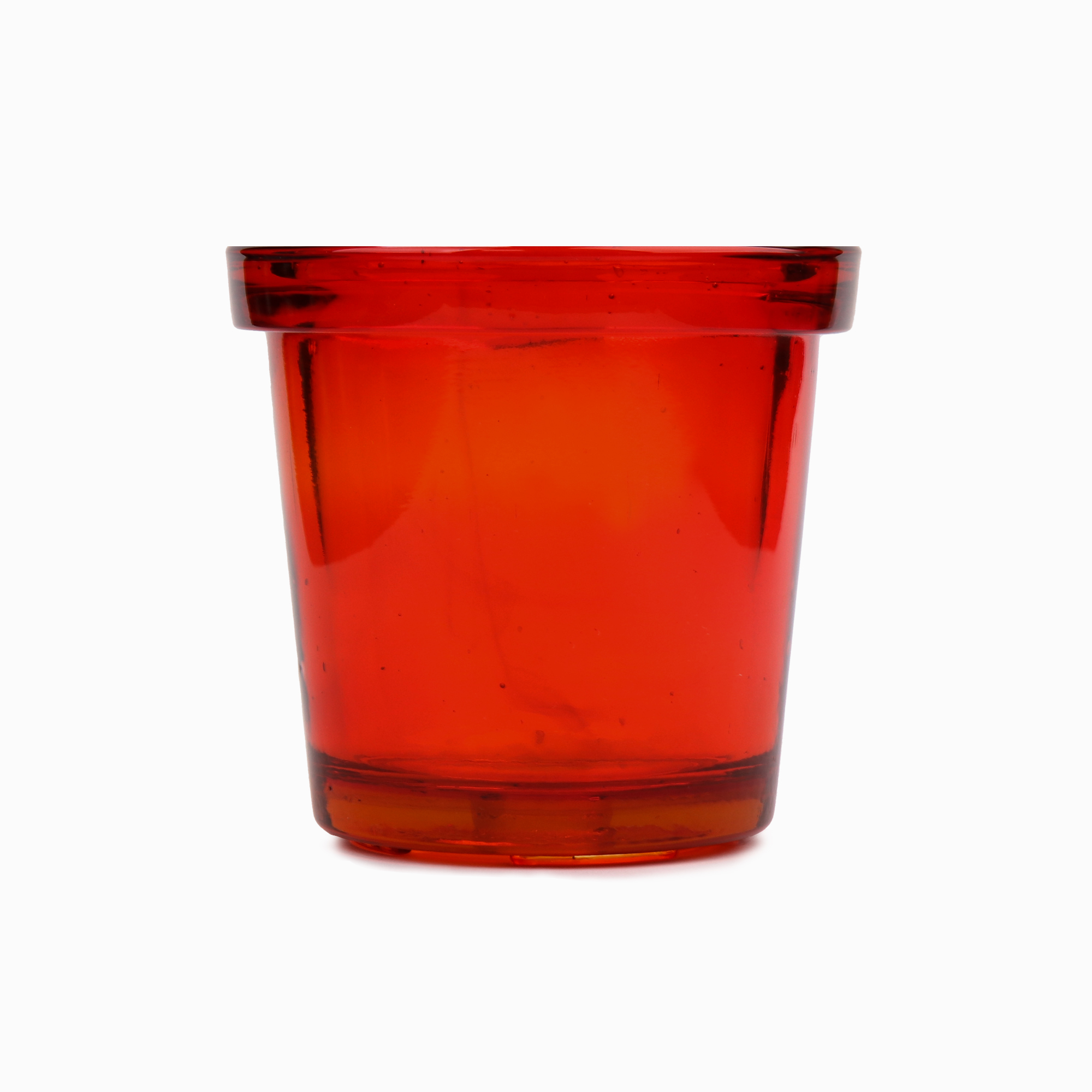 GLASS POT RED 6_S