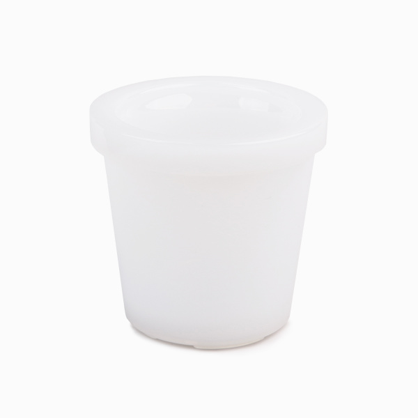 GLASS POT WHITE 6_F