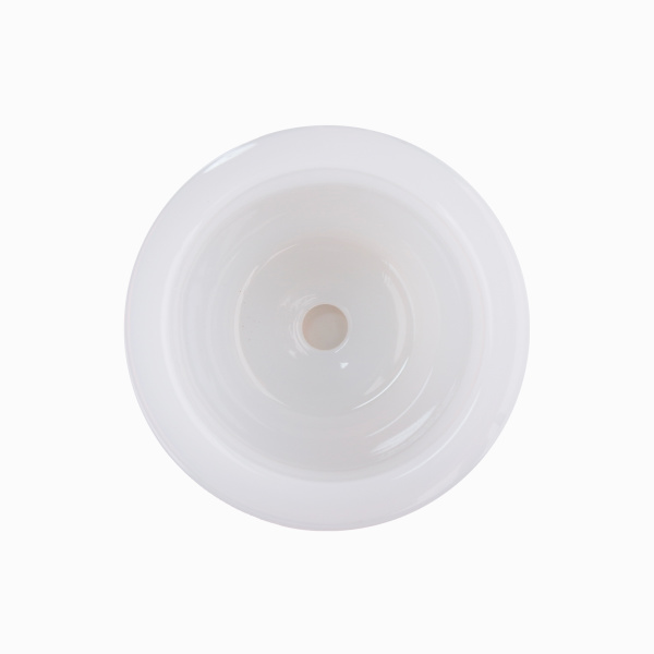 GLASS POT WHITE 6_T