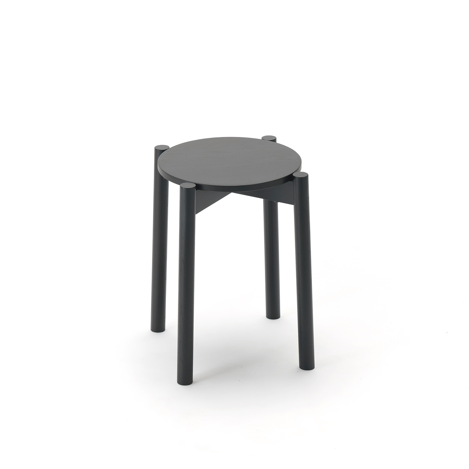 castor stool plus black castor stool plus black