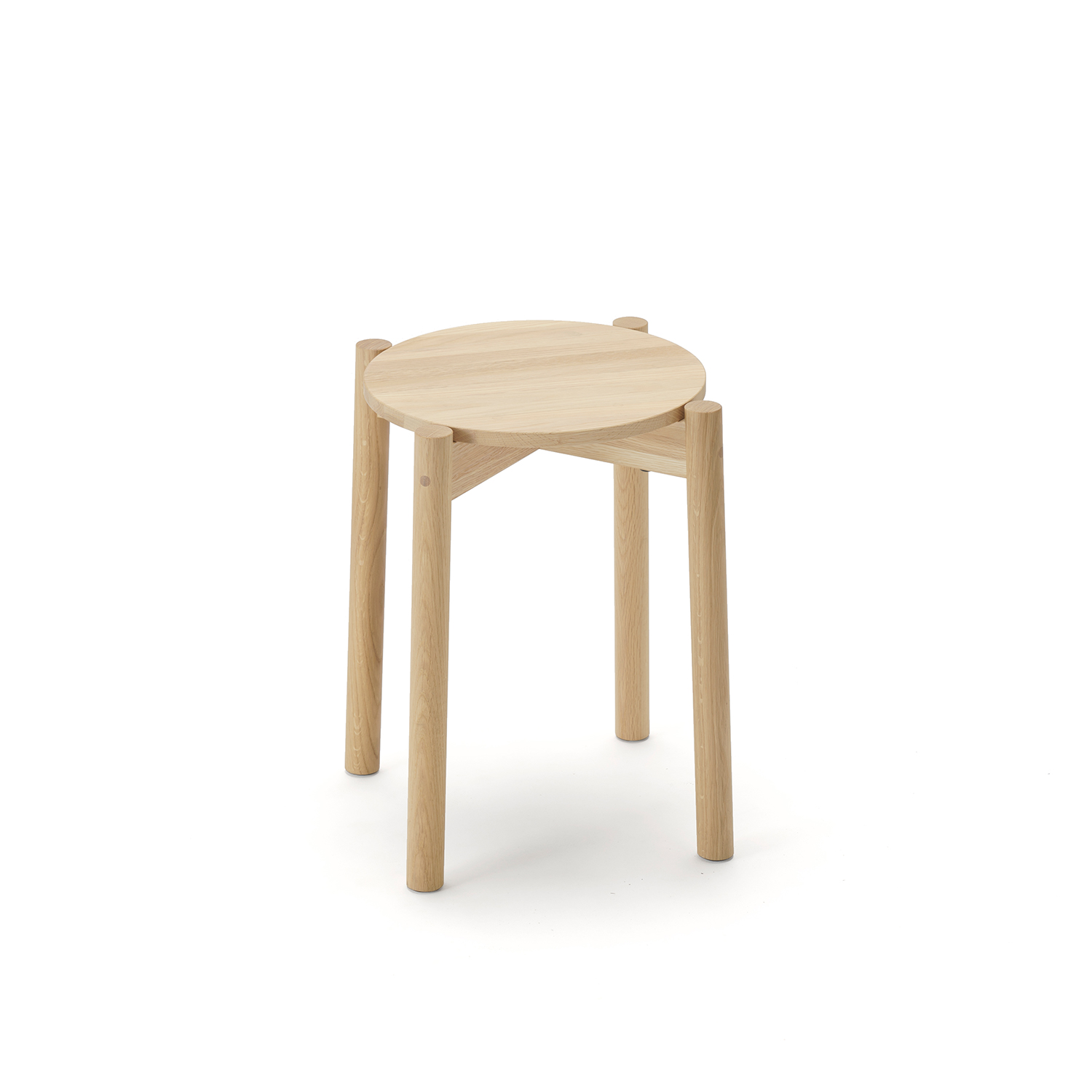 castor stool plus pure oak castor stool plus pure oak