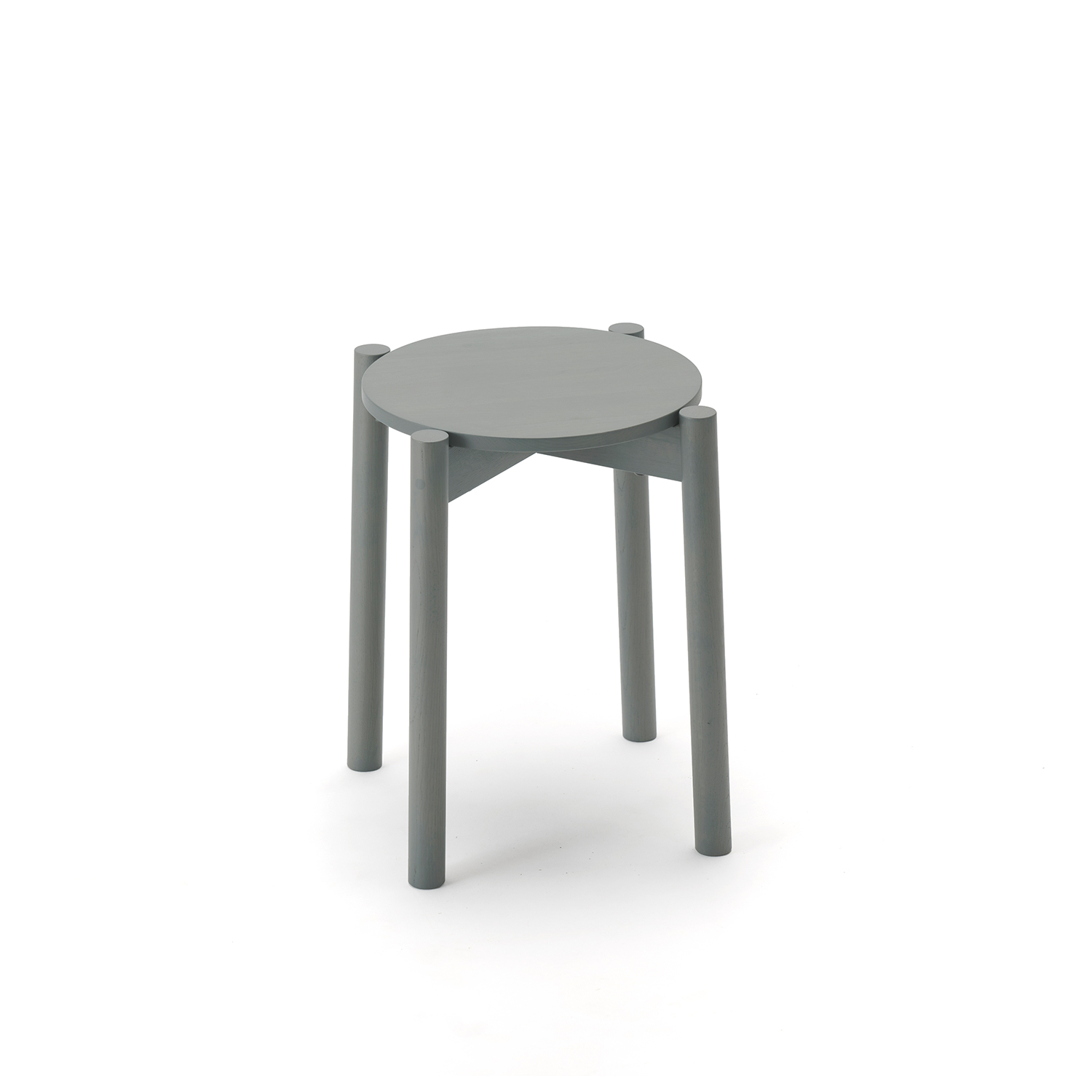 castor stool plus steel gray