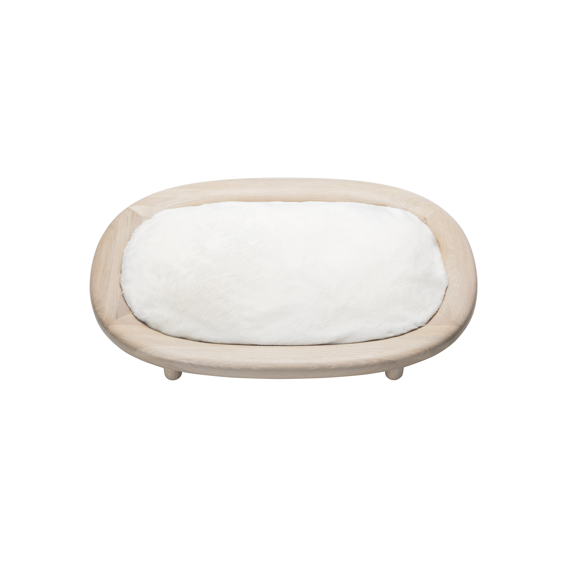 cat bed sheer white