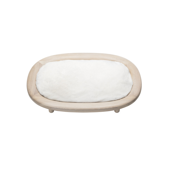 cat bed sheer white