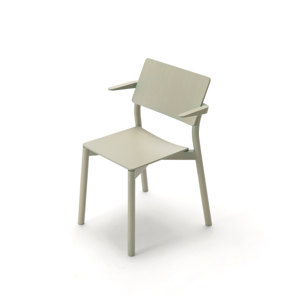 panorama armchair gray green side